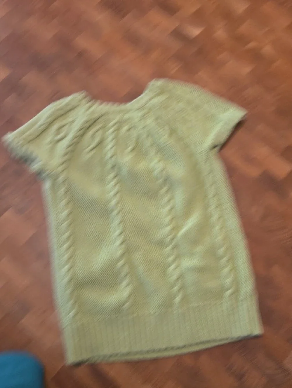 5 /$10 Gymboree Light Green Cable Knit Pocket Dress with Orange Buttons